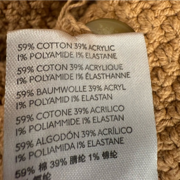 Anthropologie Pilcro Fisherman Tunic Sweater Dress Large Tan & Gold Chunky Knit - Picture 14 of 14